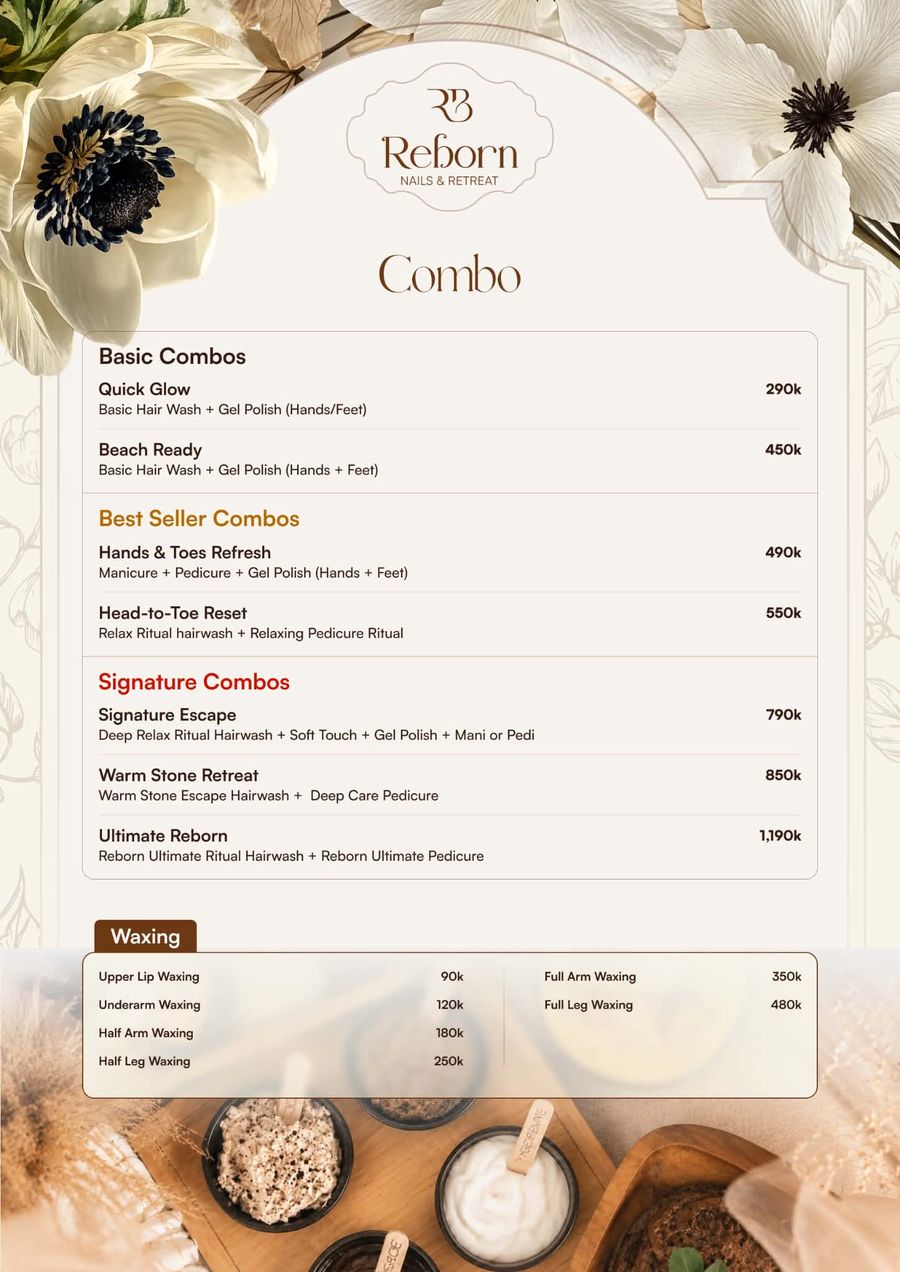 Reborn Nails & Retreat menu · page 5